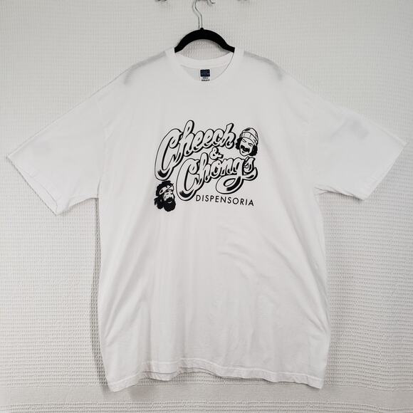 Cheech and Chong Dispensoria T-Shirt Mens 2XL White Logo Short Sleeve Crew Neck - Picture 1 of 14